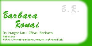 barbara ronai business card