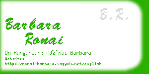 barbara ronai business card